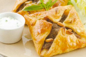 Beef, Mint and Feta Open Pies